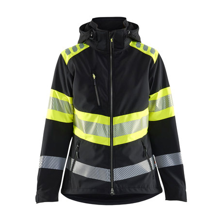 BLÅKLÄDER naisten Highvis softshell-takki musta/huomiokelt.